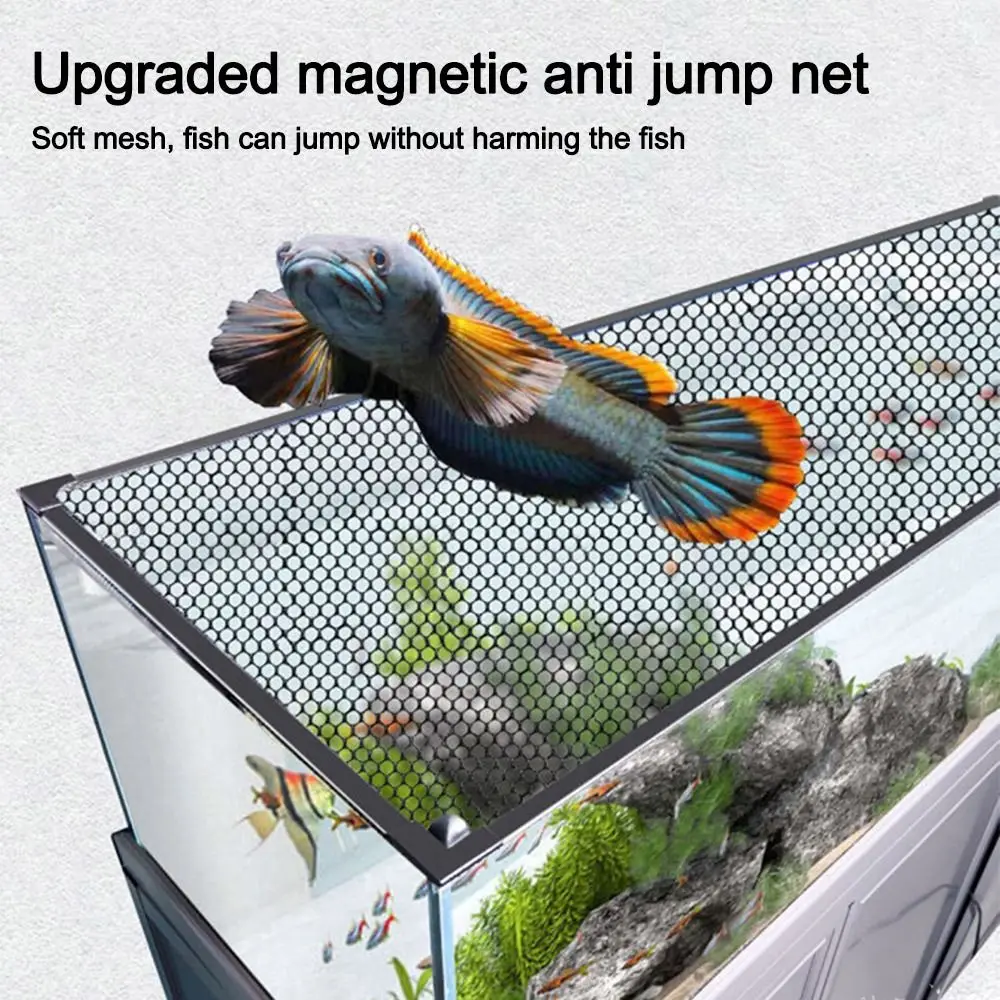 Sturdy Magnetic Fish Tank Lid Cover DIY Easy Installation Fish Tank Mesh Lid Cover Fish Tank Top Protective Cover Aquarium