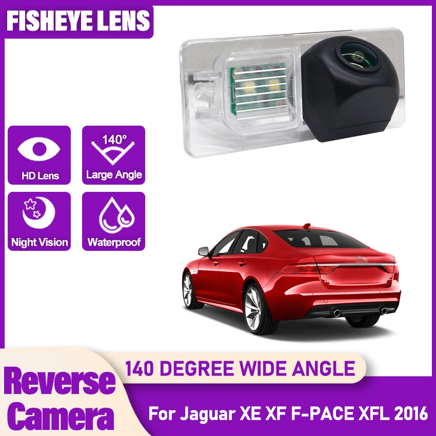 مقاوم للماء زاوية واسعة HD CCD سيارة الرؤية الخلفية وقوف السيارات عكس النسخ الاحتياطي كاميرا الرؤية الخلفية للرؤية الليلية ل جاكوار XE XF F-PACE XFL 2016