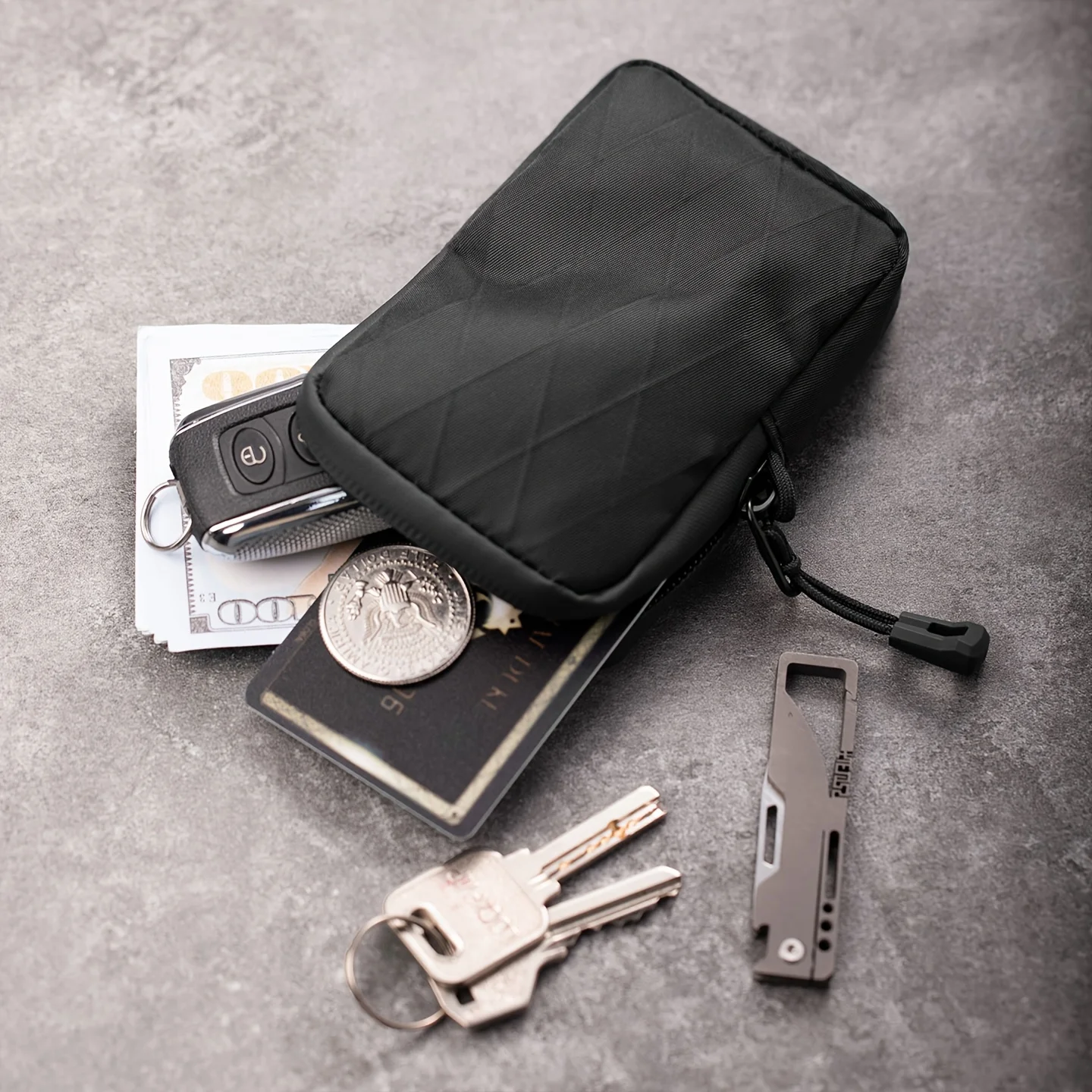 

Тонкий кошелек-органайзер для кредитных карт и монет с карманом на молнии для мужчин и женщин