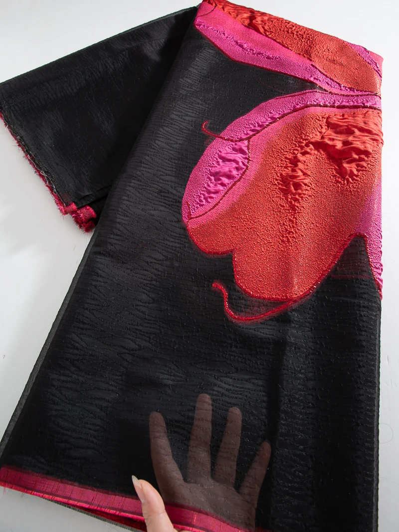 

Brocade Jacquard Tull Lace Fabrics Latest Nigerian Damask Lace Fabrics Lace for Sewing Women Dress High Quality, 2.5Yards 4361