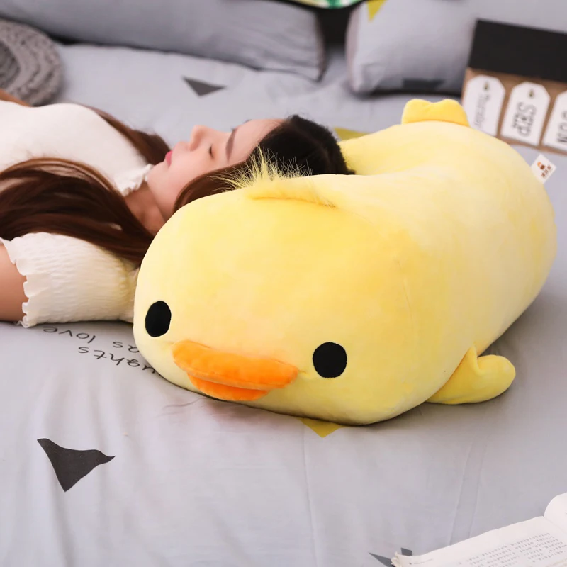 

1pc Soft Kawaii Down Cotton Lying Duck Cute Yellow Duck Plush Toy Soft Pillow Cushion Room Decor Children Xmas Gifts