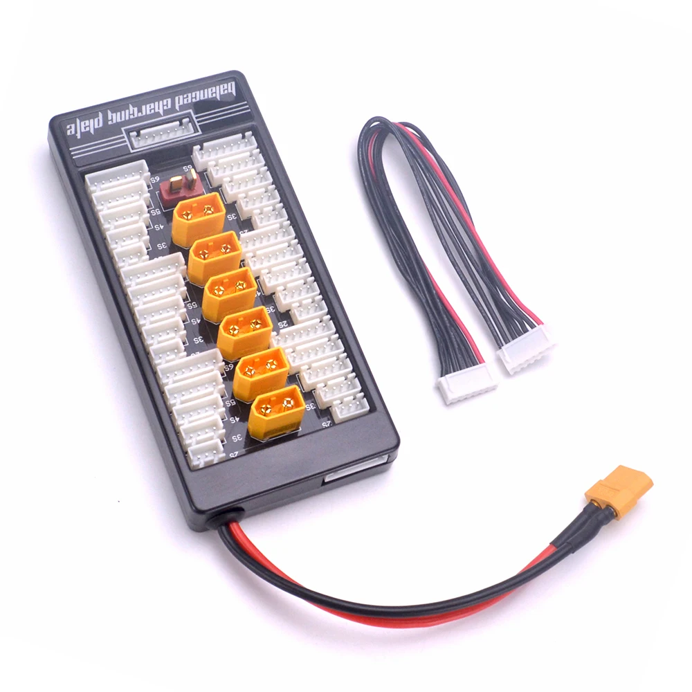 XT60 / T Parallel Charging Adapter Board 2-6s Lipo batteries Charger Plate for Imax B6 B6AC T-plug / 4.0mm banana connector