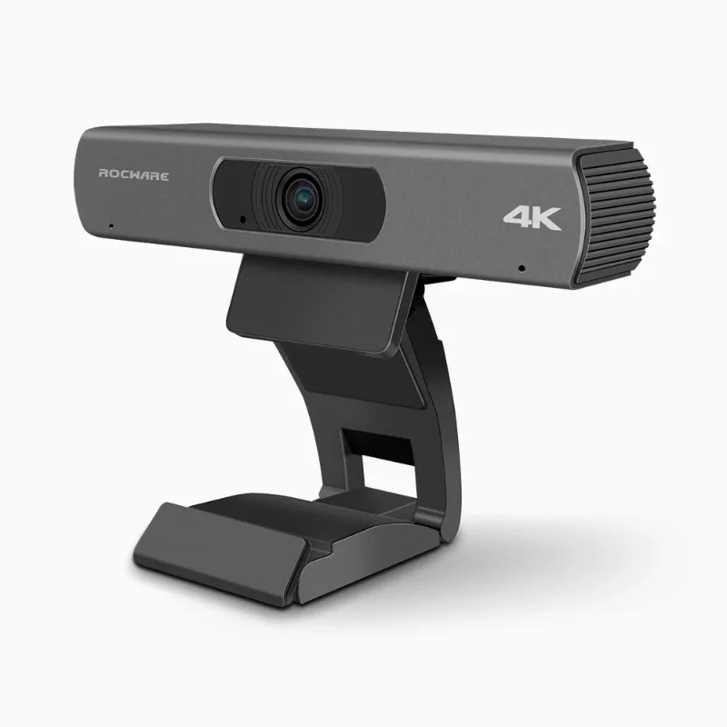 عرض ساخن لعام 2025 كاميرا ويب Rocware 4K Ultra eptz كاميرا ويب اجتماع Google USB جاء 120 درجة 8x تكبير مكبر صوت عالي الدقة تتبع كاميرا ويب AI جسم الإنسان