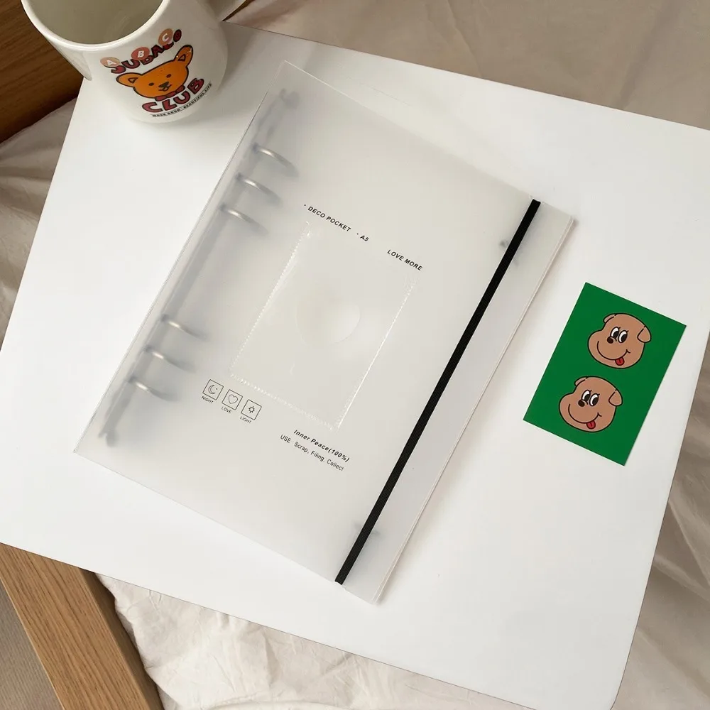 Multifunction A5 Binder Storage Book Agenda Diary Journal Card Holder Book DIY Idol Photo Organizer Binder Cover Photo Storage