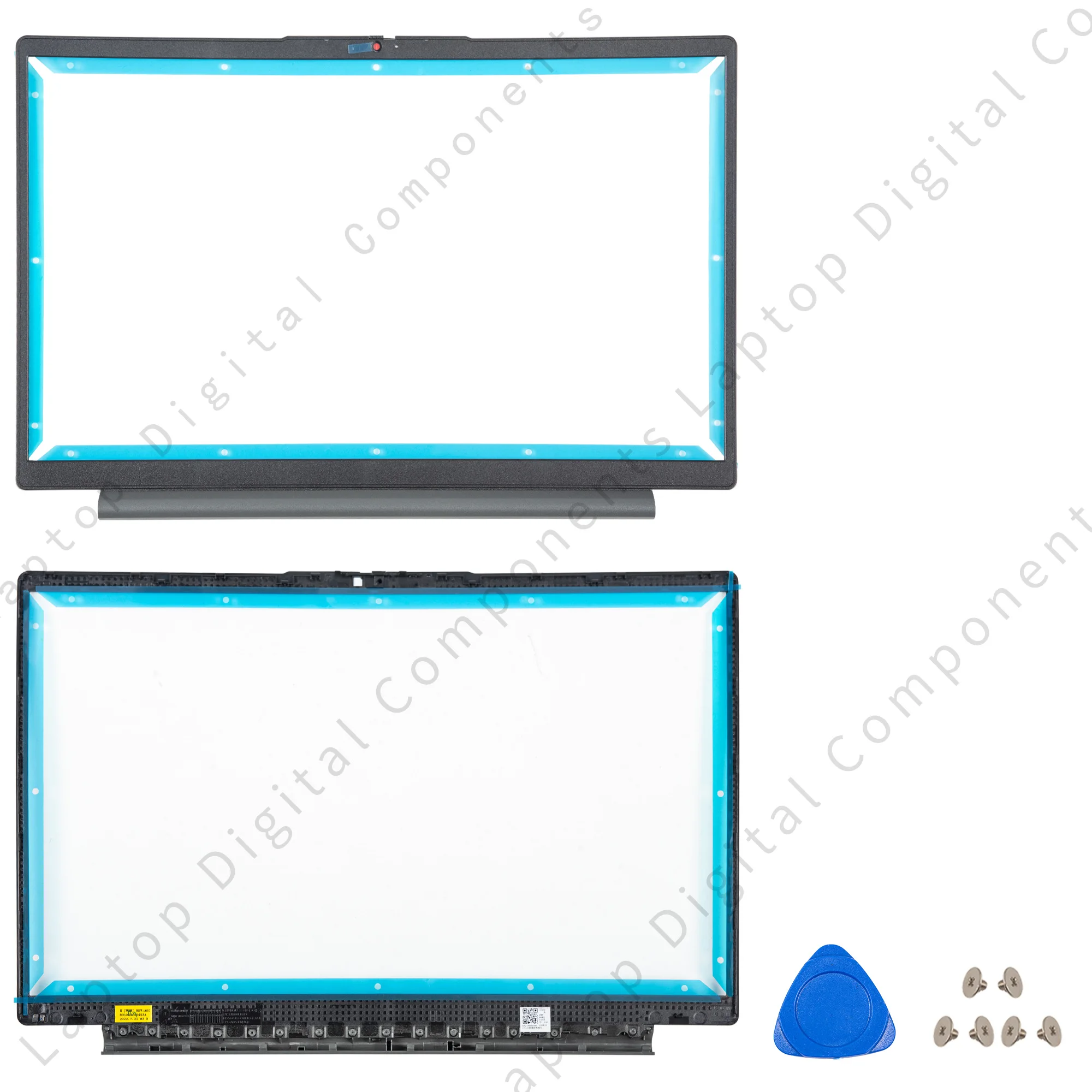 Imagem -03 - Tampa da Moldura Frontal para Laptop Lenovo Tampa Traseira Lcd Caixa Inferior Touchpad Palmrest Dobradiças Novo Ideapad 15itl6 15ada6 15alc6 2023