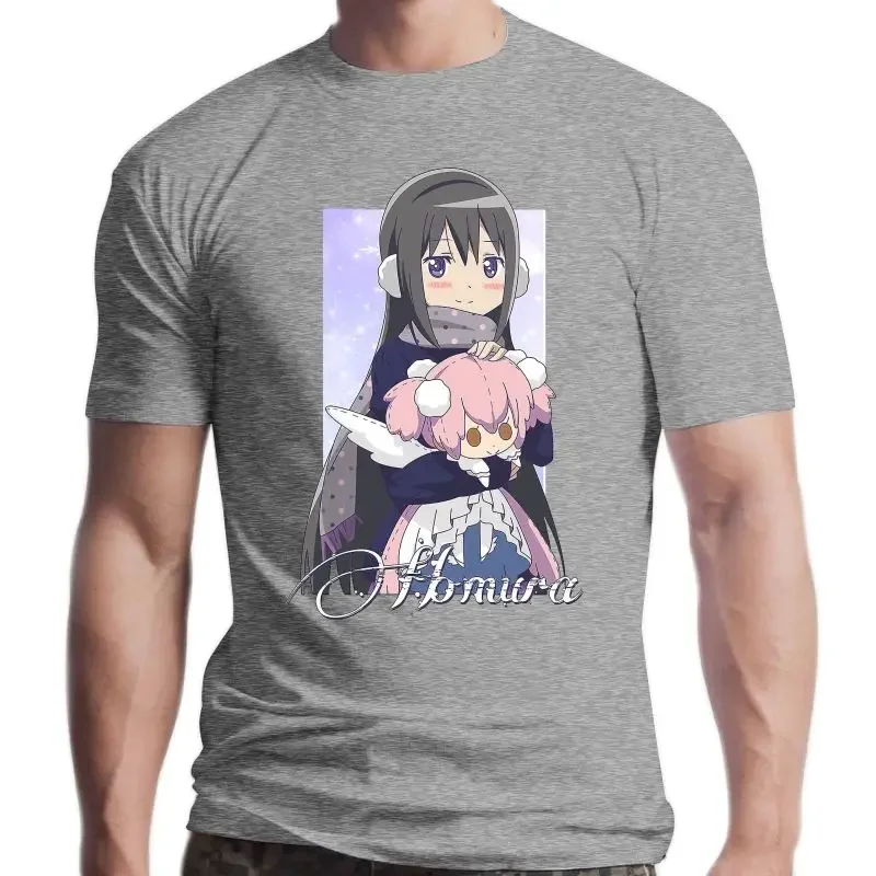 100% cotton women t-shirt New Printed funny 2024 camiseta Akemi Homura Puella Magi Madoka Magica Men's T-Shirt graphic t shirts