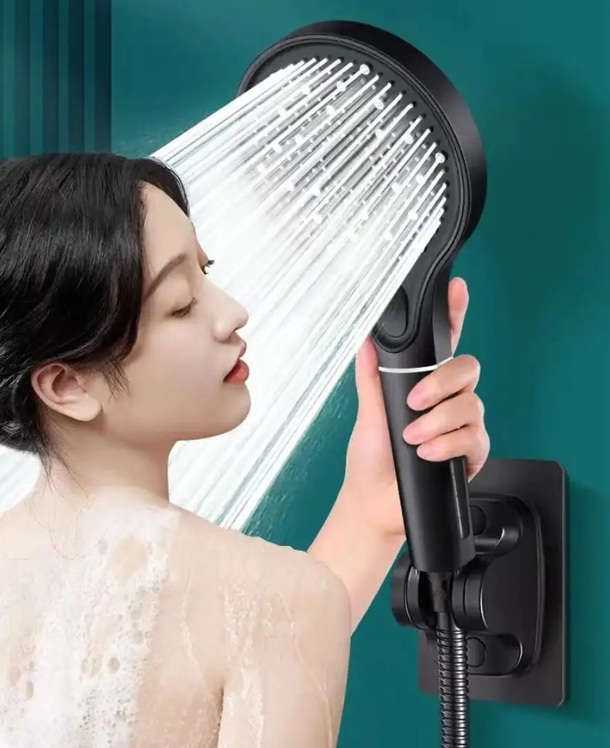 3 Modes Large 130mm Panel Water Saving Shower Head Adjustable High Pressure Water Massage Shower Head With Filter For Bathroom