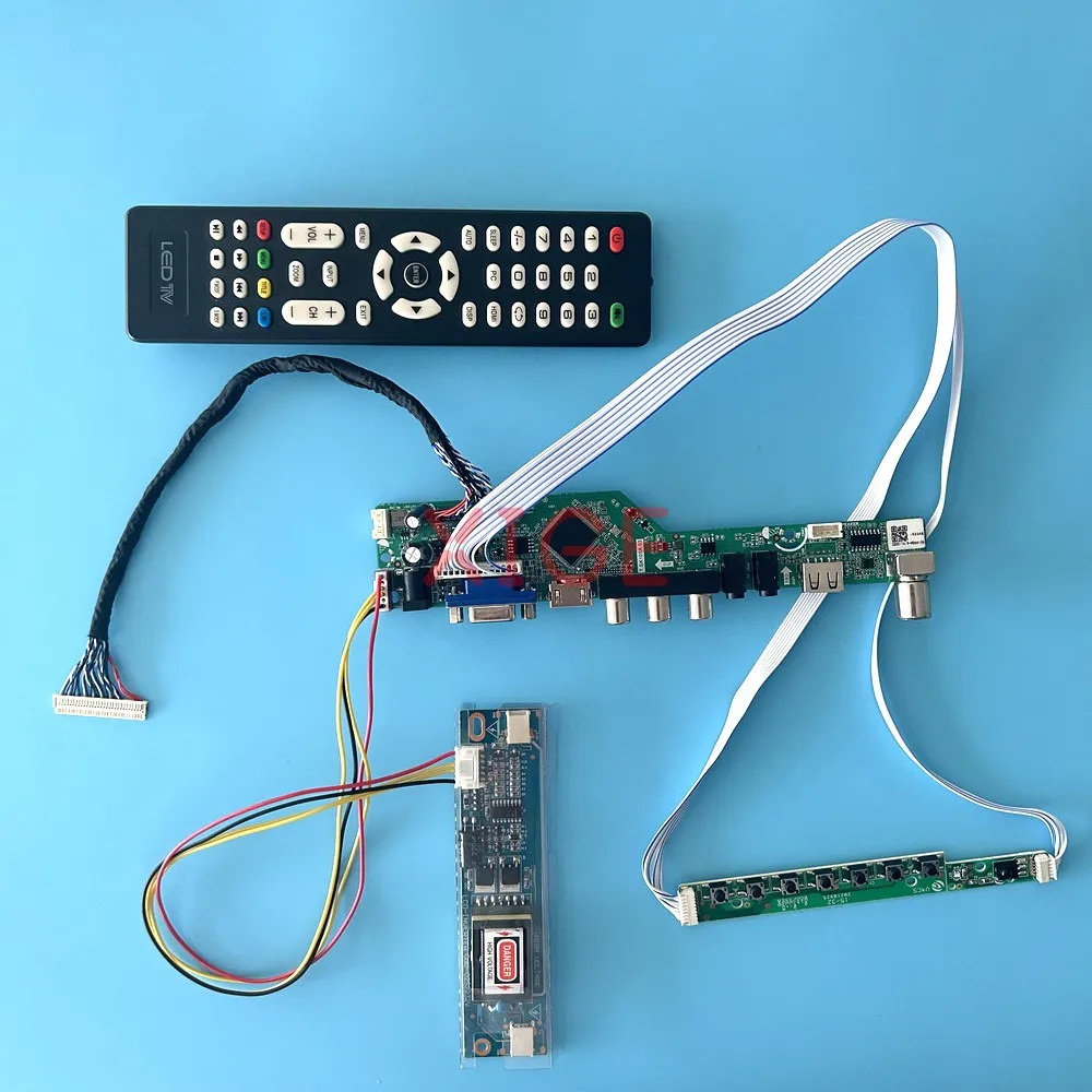

Для M190EG02 M170ETN01 M170EG01 M170E8 плата драйвера ЖК-дисплей IR + USB + AV + HDMI + VGA LVDS 30-контактный аналоговый телевизор DIY Kit 1280*1024 2CCFL