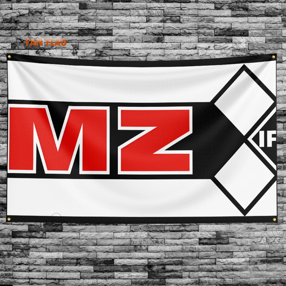 3x5 Ft  MZ Flag Racing Motorcycle Racing Doctor Flag Polyester Printing Banner for Garage Wall Art