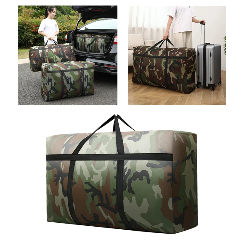 

1Pcs Large Capacity Oxford Cloth Handbag for Moving and Packing, Waterproof and Wear-resistant Student Clothing Storage Bag