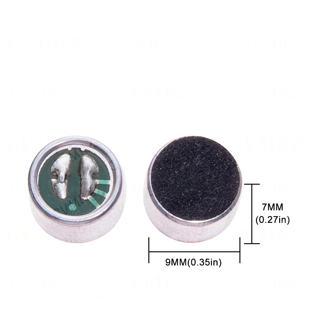 10PCS 4.5x2.2/6x2.2mm Microphone MIC Condenser Electret Microphone Pickup 52DB 56DB with 2P MP3 Integrated circuit 6x2.2mm