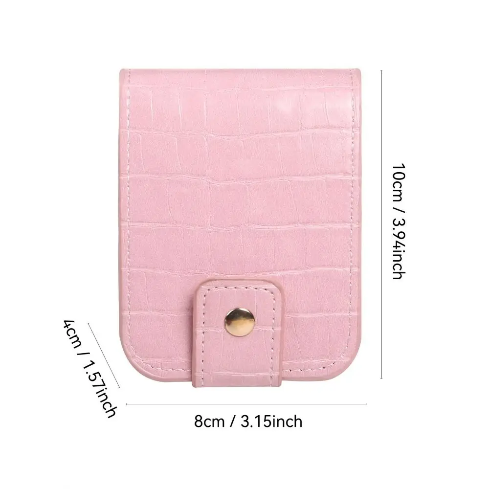 حقيبة أحمر شفاه جديدة بنمط التمساح مع مرآة من جلد البولي يوريثان وغطاء حماية لأحمر الشفاه حقيبة مكياج صغيرة محمولة للنساء والفتيات