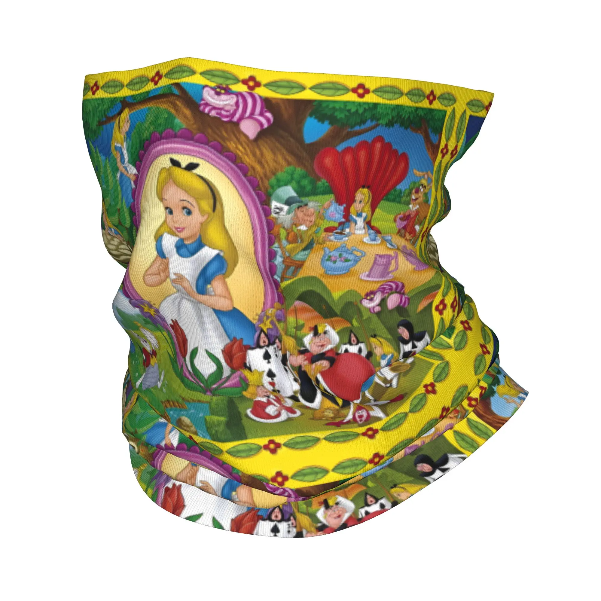 

Индивидуальный шарф-бандана/гейтер «Алиса в Стране чудес» в стиле манга для женщин и мужчин, зимний лыжный шарф-труба, аниме-маска для лица