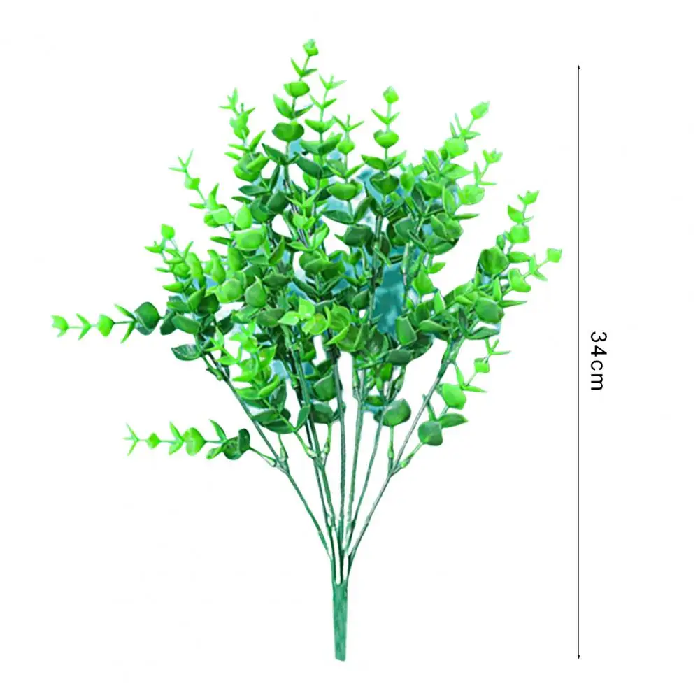 Artificial Flowers Plants Long Stem Plastic Persian Eucalyptus Leaf Fish Herb Home Office Table Centerpieces Garden Decoration