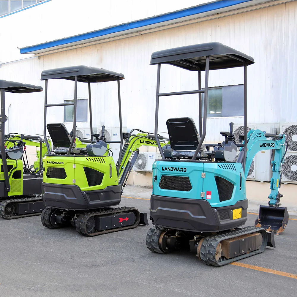 

Europe Agricultural Mini Excavator 1.5 Tons Small Digger Crawler Upper Cylinder Mini Excavator With Attachments LANDWARD Custom