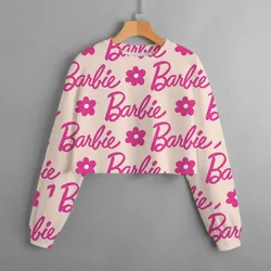 New Girl Barbie Princess 3D Printed Cartoon Printed Casual Decoration Hoodie Long Sleeve Y2K Short Hoodie