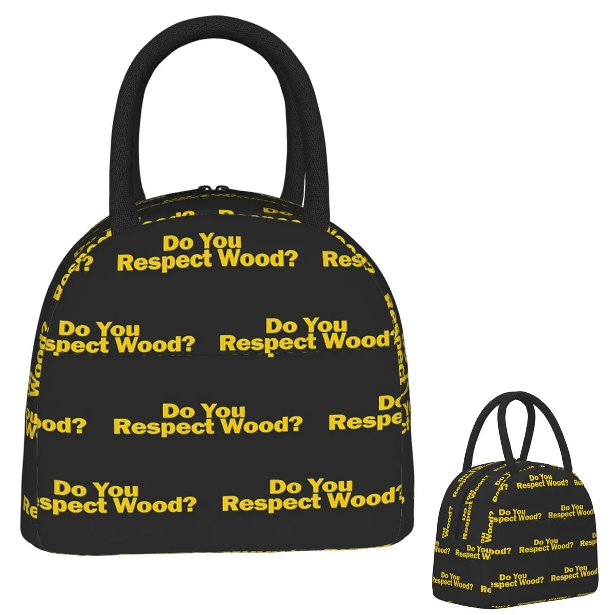 

Do You Respect Wood 1 Insulated Lunch Bag for Women Kids Portable Food Boxes Thermal Lunch Box Tote