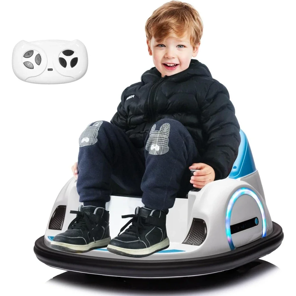 

12V Ride on Bumper Car for Toddlers W/15.7inch Extended Seat, Parent Remote, 2 Driving Modes, 360°Spin, Electric Bumping Car