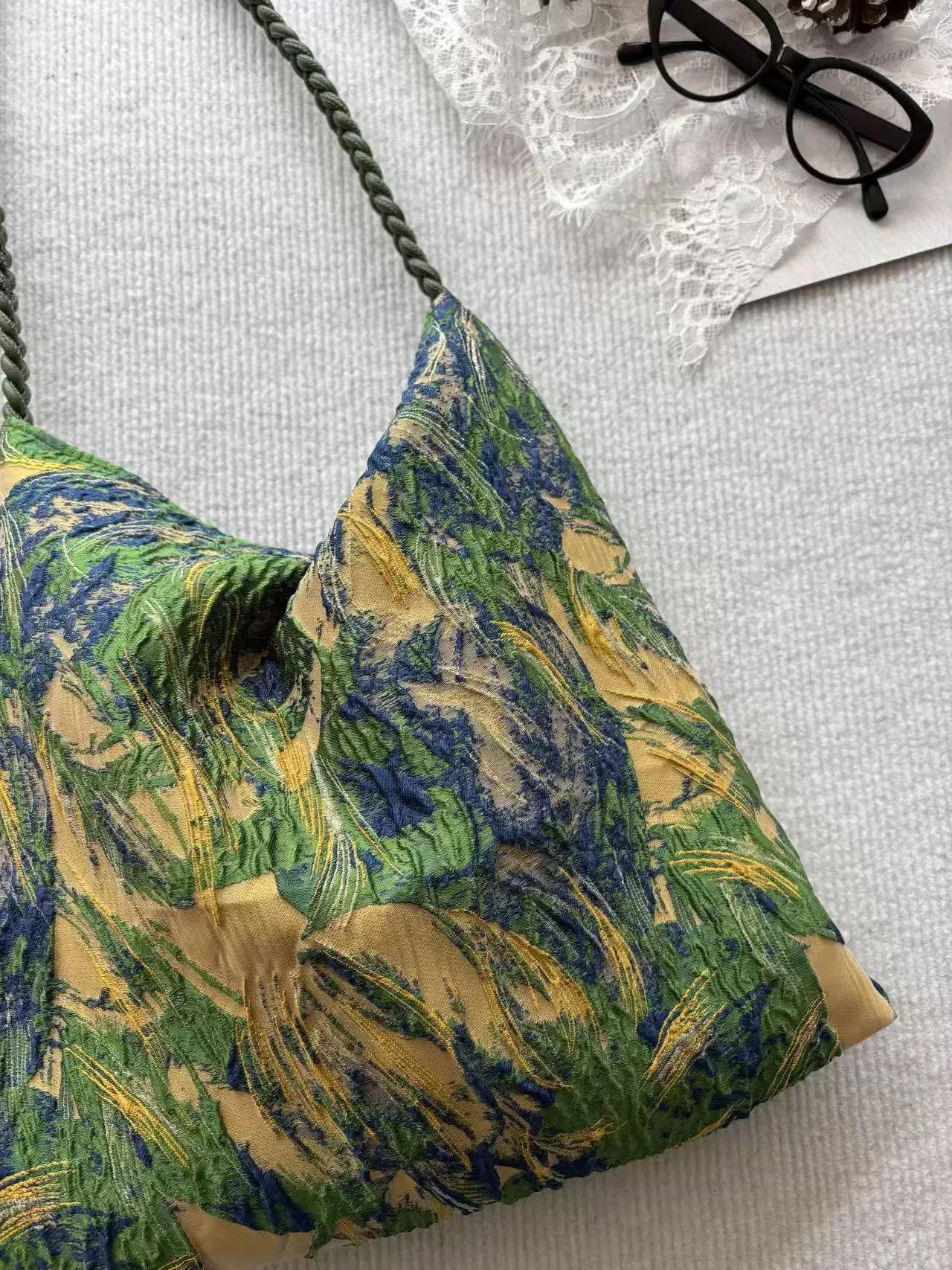 

retro Single Shoulder Tote Bags Niche Versatile Large Capacity Cloth Bag