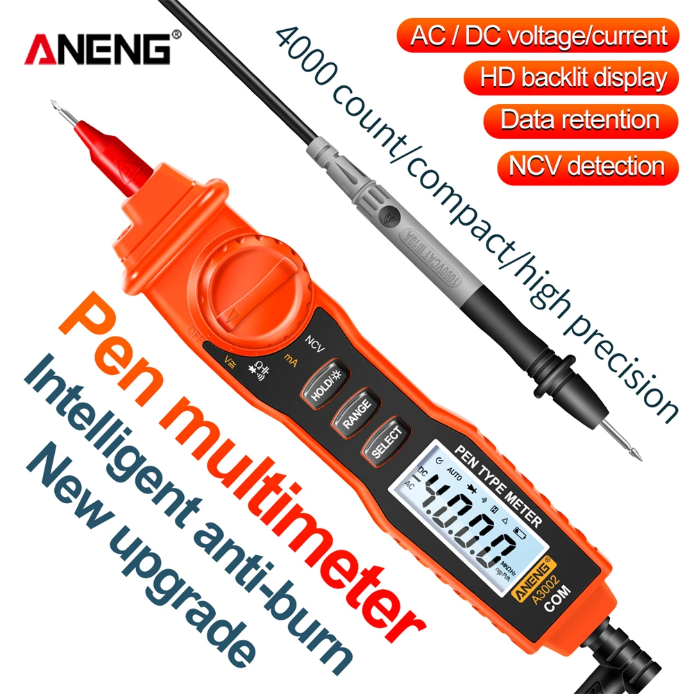 ANENG A3002 Smart Digital Multimeters AC/DC Voltage Measurement Electric Current Tester Multifunctional Professional Tools