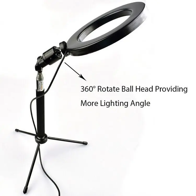 Dia.20cm dimmerabile LED Studio Ring Light w/Stand trucco telefono fotografia videocamera Selfie Live stream ritratto riempimento illuminazione