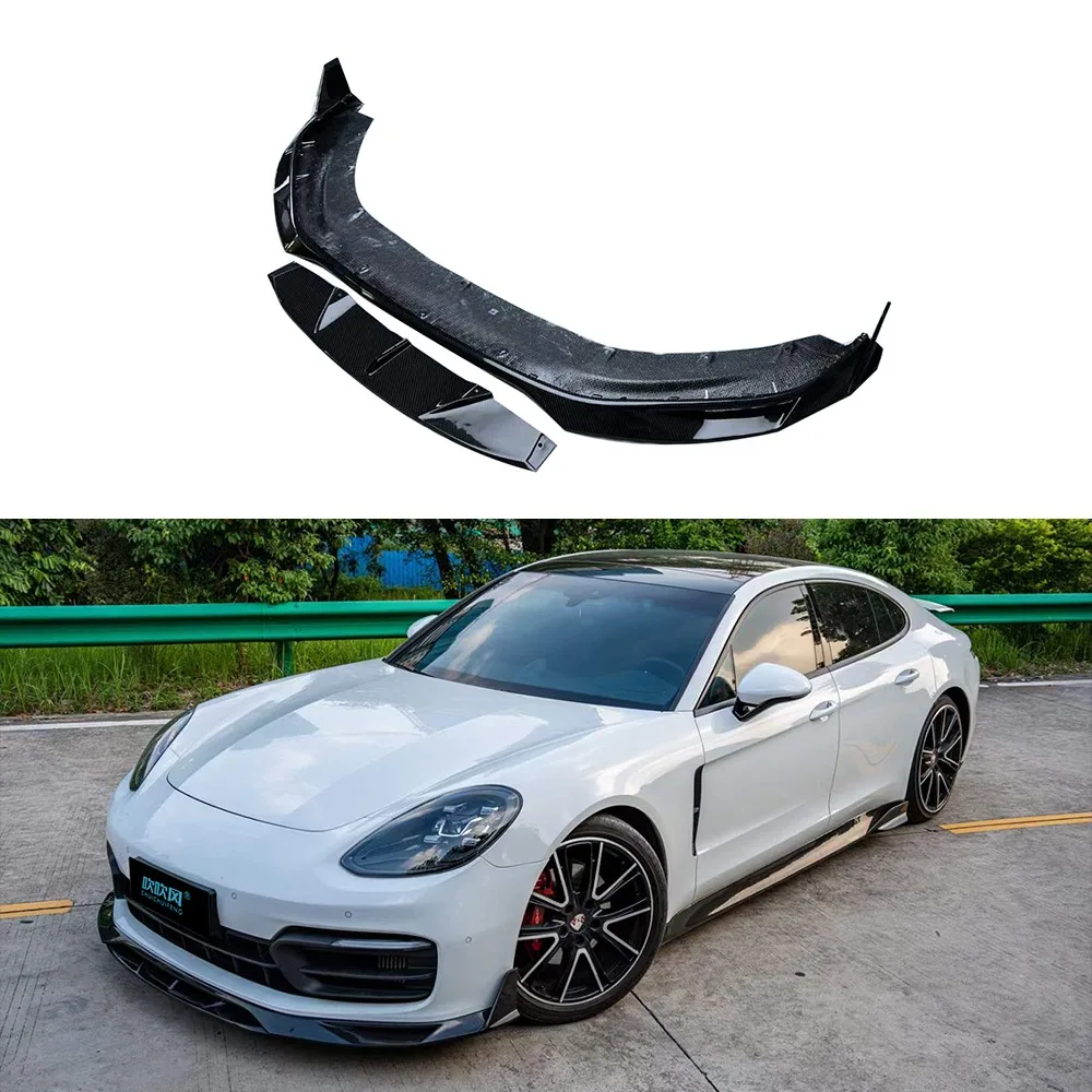 For Porsche 971.2 High Quality Dry Carbon Fiber Front and Rear Lip Spoilers Side Skirts Tail Fins Car Accessories Body Kits Trim