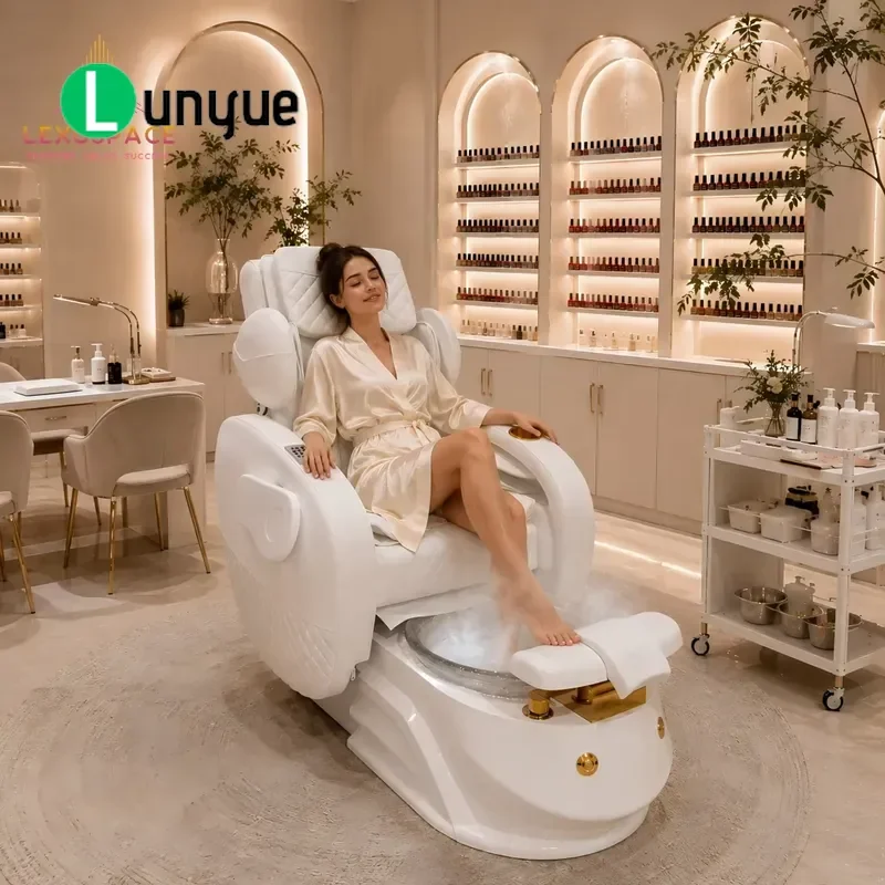 Modern Electric Foot Spa Chair with Massage Function for Nail Commercial Beauty Furniture ODM