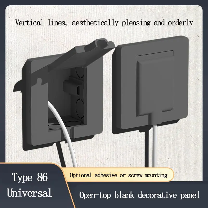 Cable Exit Hole Panel, 86-Type Cover Panel, Hole Blocking, Decorative Panel, Pasted To Cover Up Unsightly Parts