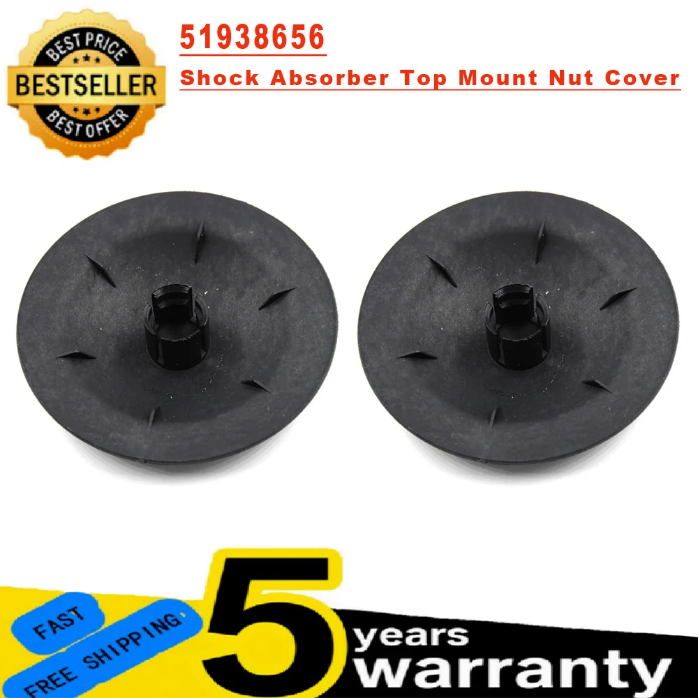 Pair Front Shock Absorber Top Mount Nut Cover 51938656 Replacement Fit For Fiat 500 Abarth 2008‑Onwards