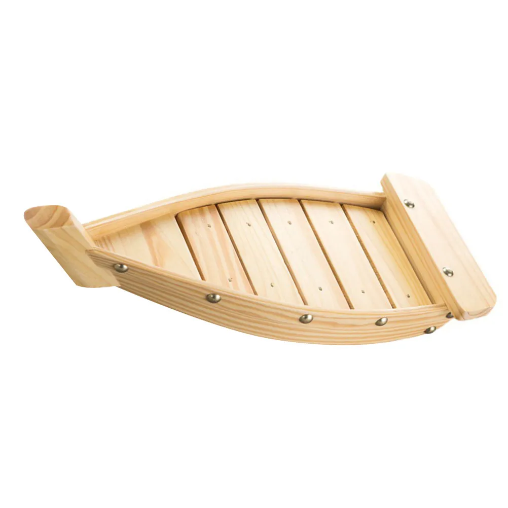 

Decorative Sushi Boat Tray Wooden Serving Plate for Restaurant Home Kitchen Sashimi Appetizer Holder Sushi Boat