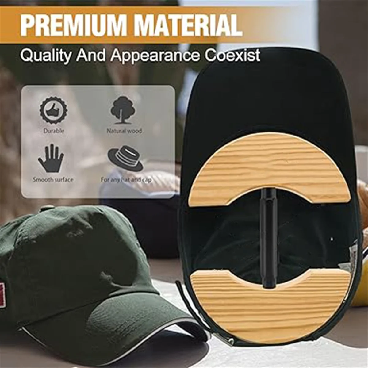 A43MM قبعة نقالة للقبعات المجهزة قابل للتعديل لجميع القبعات قبعة رعاة البقر نقالة لقبعات قبعات البيسبول #3