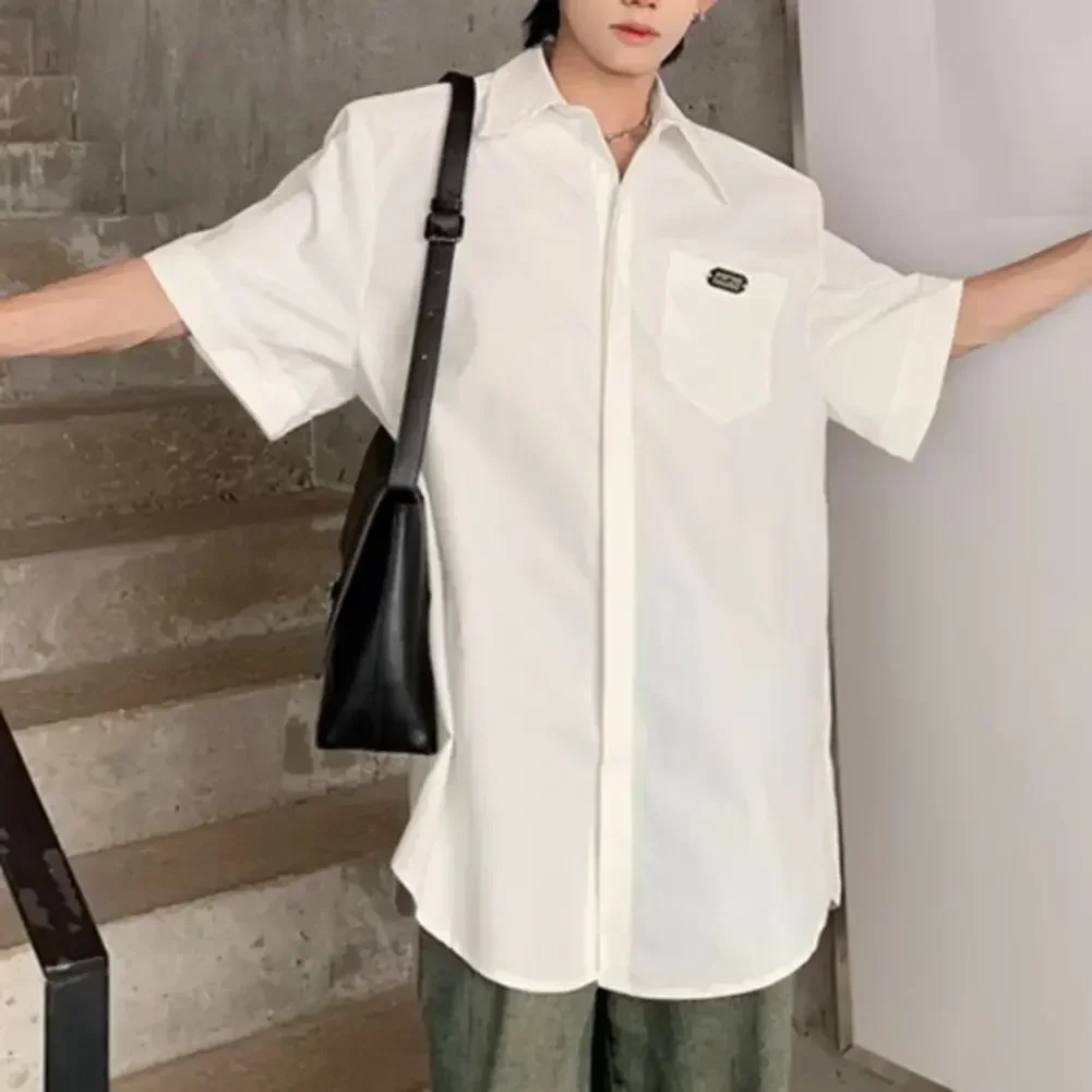 

Casual Summer Tops Fashion Preppy Tops Lapel Neckline Polyester Fabric Regular Clothing Length Shirt For Daily Use