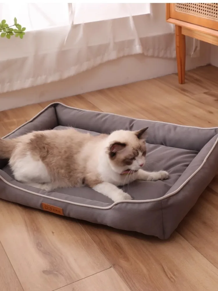 Luxury Large Dog Bed Bite Resistant Wear-resistant Waterproof Cat Mat Pet Bed for Dogs Soft High Rebound Sofa Puppy Accessories