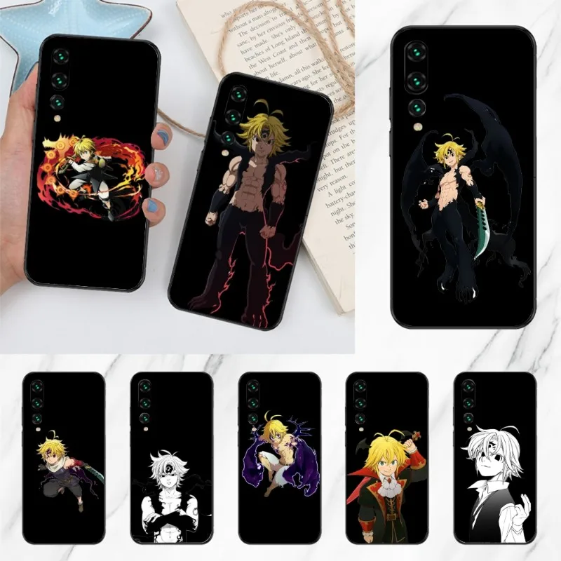 Meliodas Anime Phone Case For Huawei P50 P40 P30 Pro Lite P Smart 2021 2019 Magic 3 Soft Black Cover