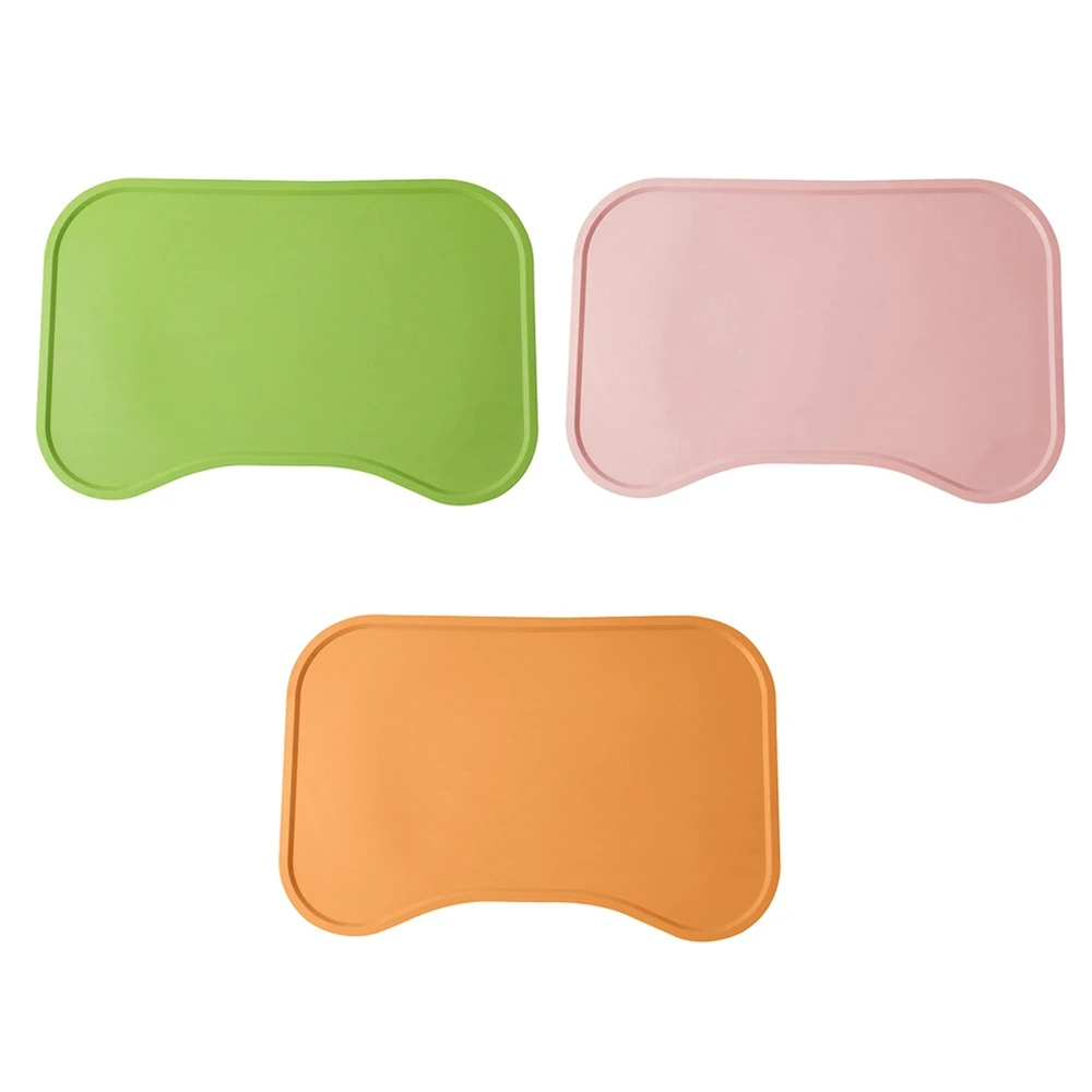 Dog Cat Food Mat Natural Silicone Feeding Placemat for Pets Dogs Bowls Mat Waterproof Heat Resistant Non-slip Table Dining Mat