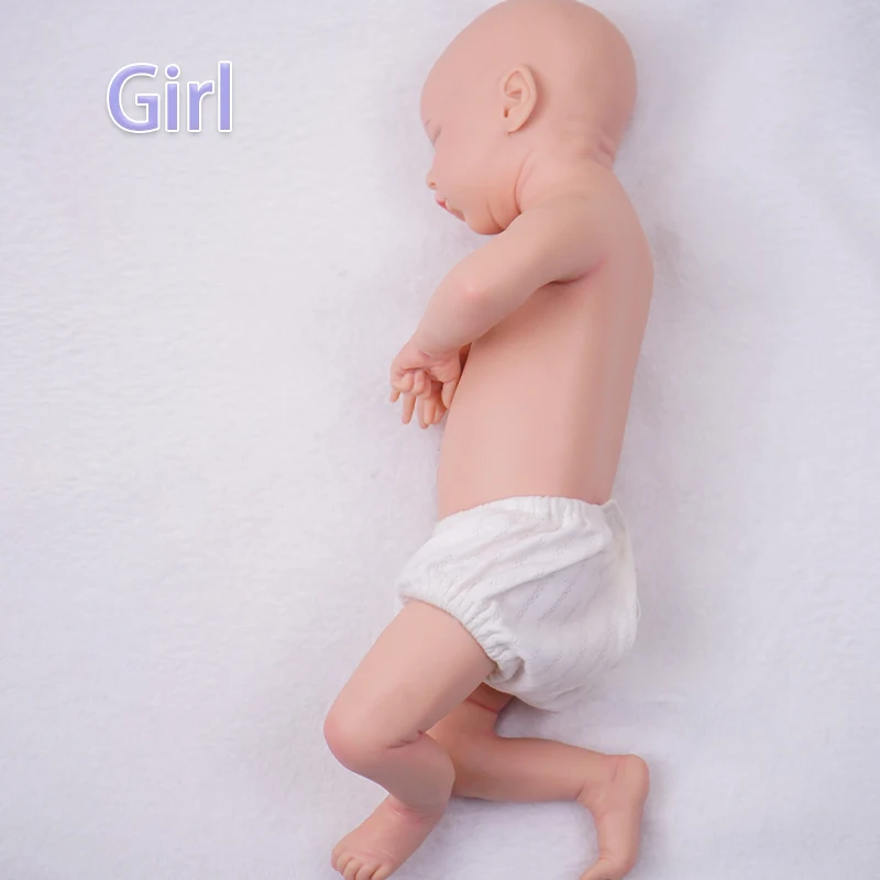 Poupées Reborn 100% Silicone faites à la main, peintes en 3D, douces, 20 pouces, bébé fille Loulou