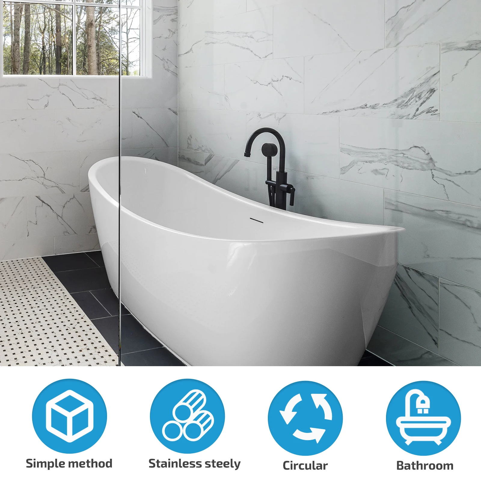 

Stainless Bathtub Rack Bathroom Tray Adjustable Holder for Phone Book Anti Slip Design Bathing Enjoyment