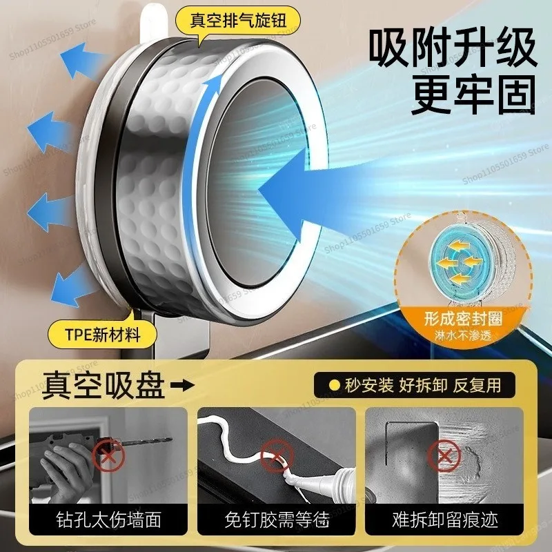 For Suction Cup Toilet Brush Household Brush for Wall-mounted Toilet Without Dead Ends Bathroom Cleaning Artifact 2