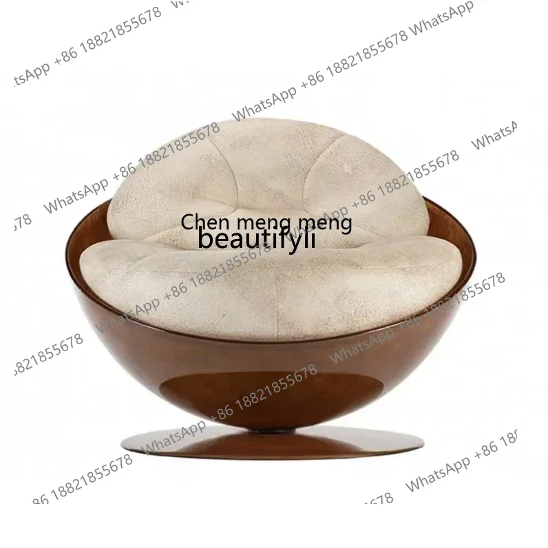 FRP seat designer semicircular soft bag sofa seat creative special-shaped oval reception chair