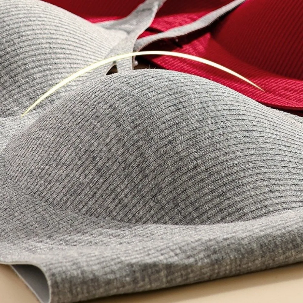 간단한 얇은 중공 원활한 브래지어 여성을위한 충격 방지 Traceless 브래지어 처짐 방지 친밀한 무선 Deep V Bra Sport