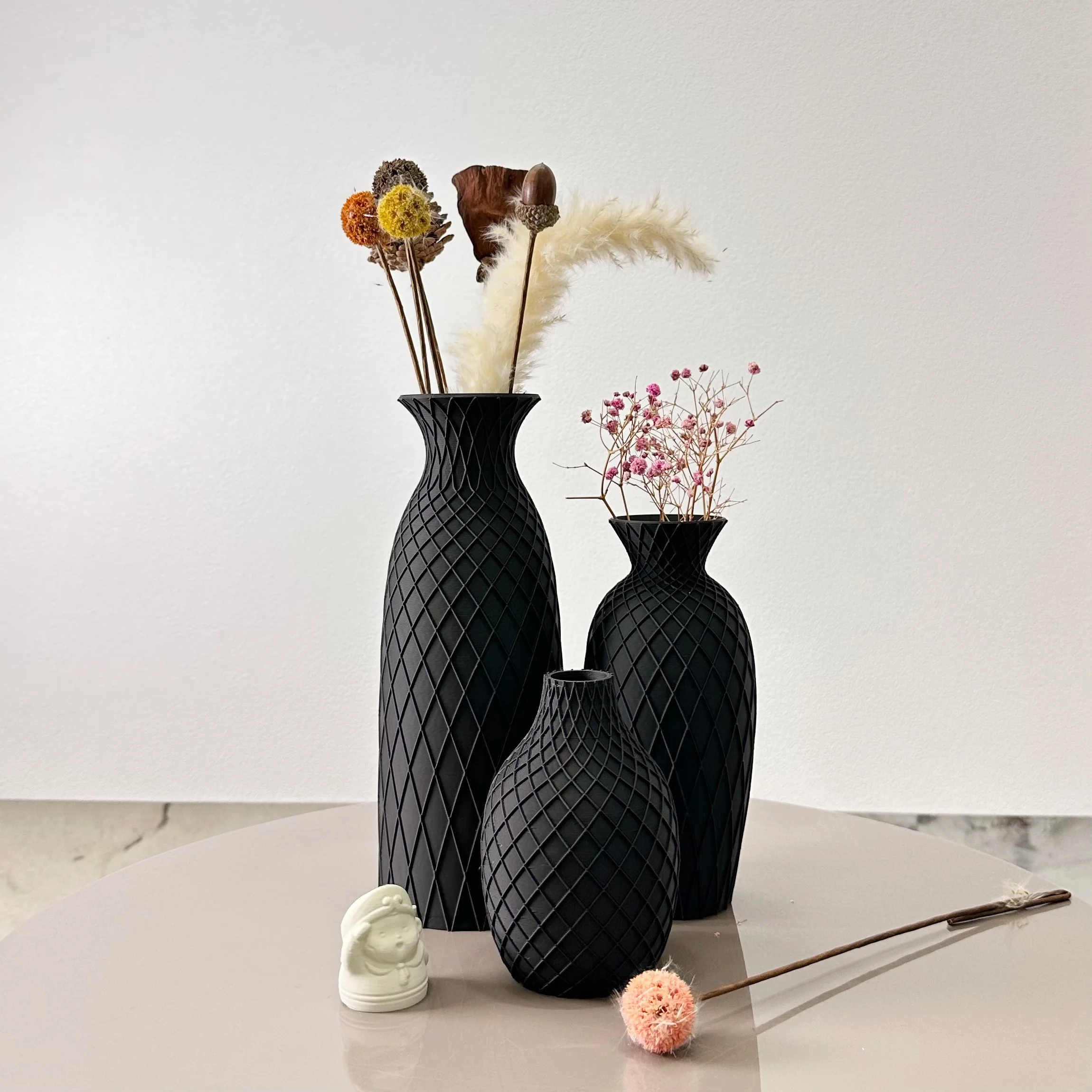 3-Piece Set of Spider Web Textured Vase, Bohemian Style Vase Decoration, Dried Flower Arrangement Vase, Suitable for Modern Home Decoration Ornaments, Office Decoration Ornaments Vase, Best Holiday Gifts 3-Piece Set of Spider Web Textured Vase, Bohemian Style Vase Decoration, Dried Flower Arrangement Vase, Suitable for Modern Home Decoration Ornaments, Office Decoration Ornaments Vase, Best Holiday Gifts