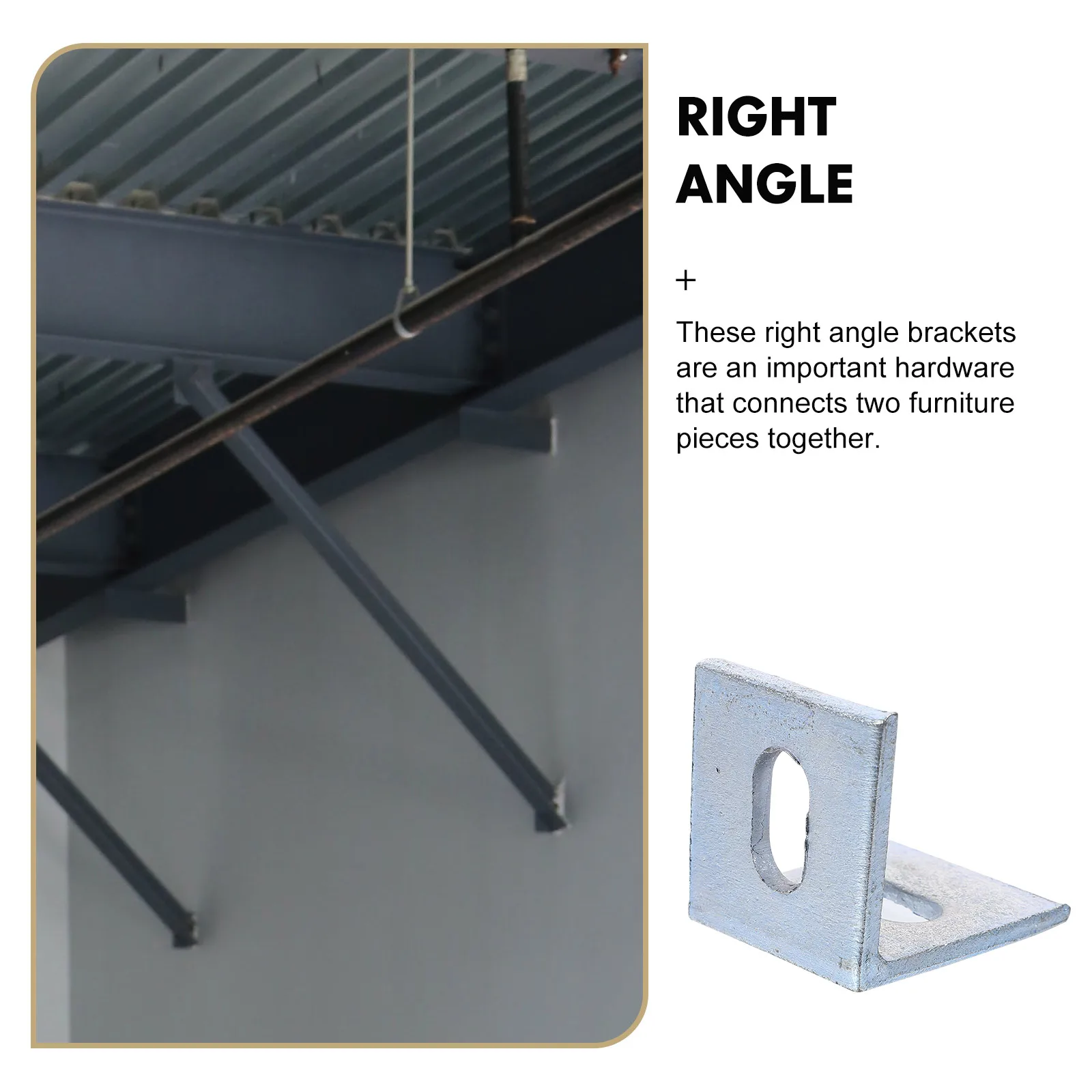 

10pcs L Shape 90 Degree Connectors Galvanized Steel Brackets 4mm Thick Shelf Bracket For Furniture Construction DIY