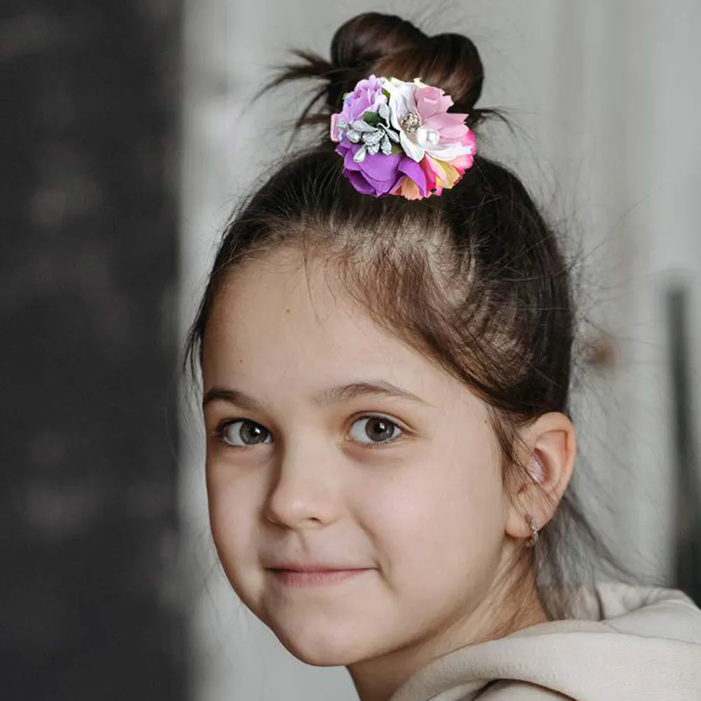 

3Pcs Kids Flower Headdress Adorable Hairpins for Daily Wear Holidays Birthdays Gifts Artificial Flower Headdress