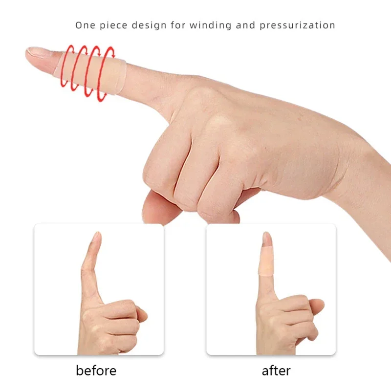 Silicone Finger Protective Patch Wrapping Compression Waterproof Finger Patch Finger Pain Relief Soft Bandage Breathable