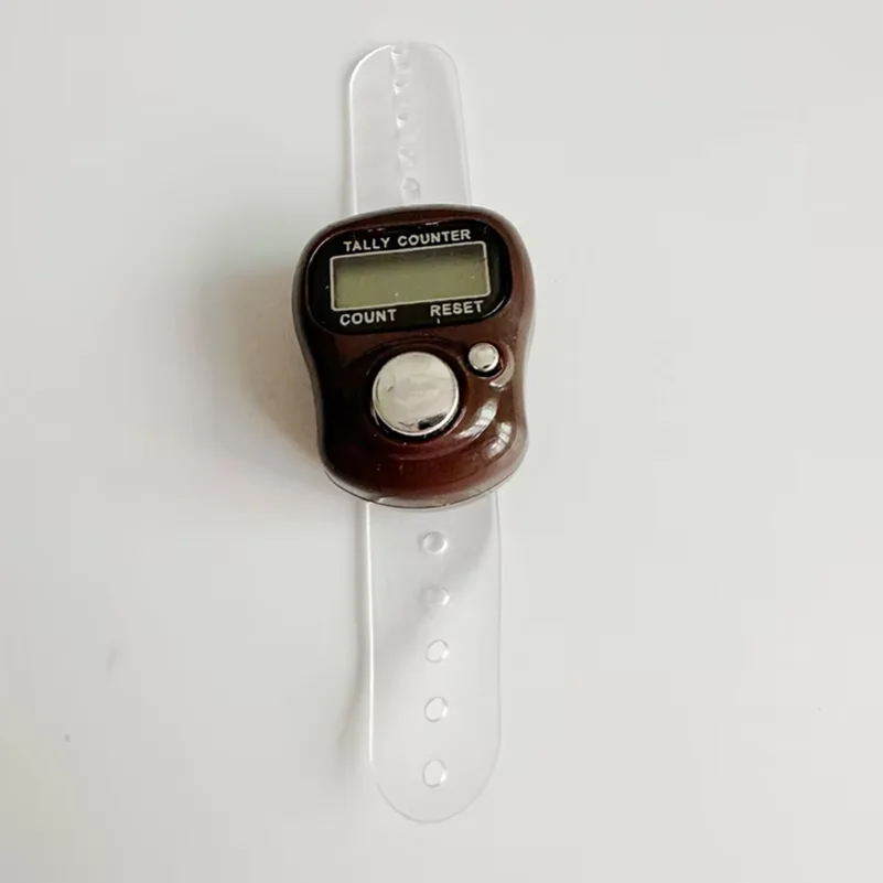 1pcs Finger Counter Ring 5 Digital LED Electronic Handheld Tally Counter Clicker Counter With Islamic Tasbih Bead