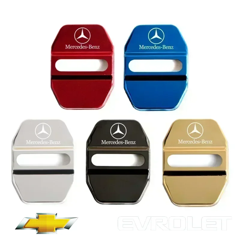 

Car Styling Car Door Lock Covers stikcer Case for Mercedes Benz New B/C/E Class A Class C200L GLC GLK CLA GLA Accessories