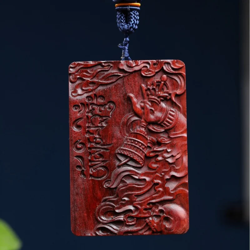 Indonesian Rosewood Carving Specifications 6*9*2cm Royal Dragon Guanyin Listing Automobile Hanging Ornament CreatBackpack Chamrs