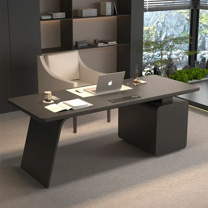 

Luxury Modern Computer Desk Black File Cabinet Wooden Computer Office Table Organizer Executive Escritorios Gaming Furniture