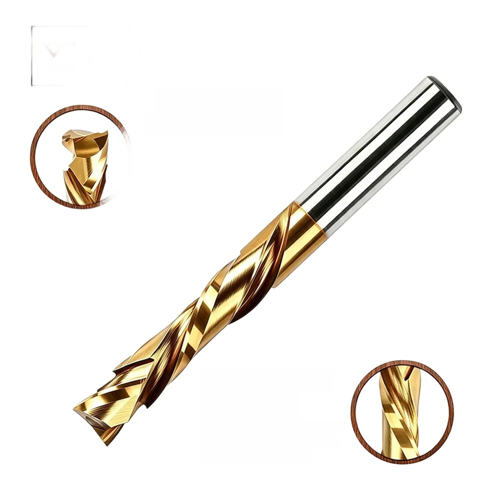 1pc 3/8 Shank Milling Cutter Woodworking Deep Groove CNC Milling Cutter EndMill Mortise Woodworking Milling Cutter For Wood