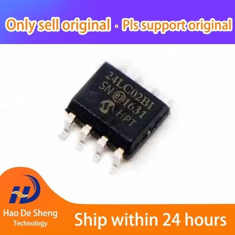 10 PZ/LOTTO 24LC02BT-I/SN SOP-8 Nuovo Originale In Magazzino